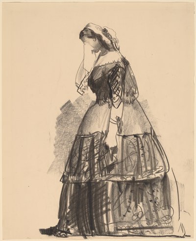 Lady of 1860 - Herečka od George Bellows