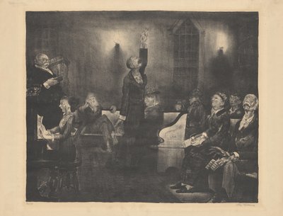 Modlitební setkání, druhý kámen od George Bellows
