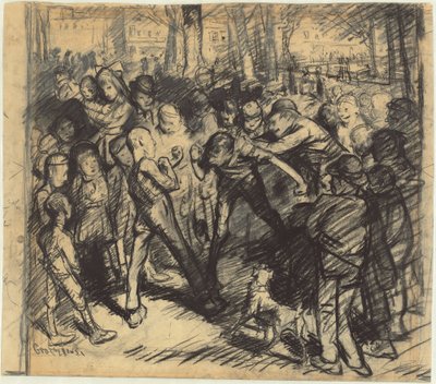 Street Fight [recto] od George Bellows