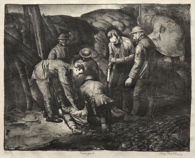 Válečná série:  Sniped od George Bellows