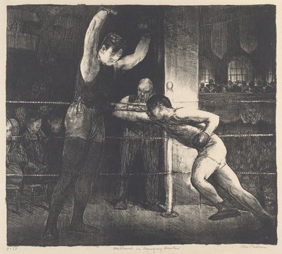 Willard ve výcvikových prostorách od George Bellows