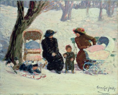 Nursemaids, High Bridge Park (olej na plátně) od George Benjamin Luks