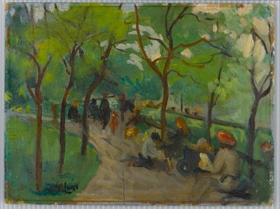 Prospect Park, cca 1902-10 (olej na panelu) od George Benjamin Luks