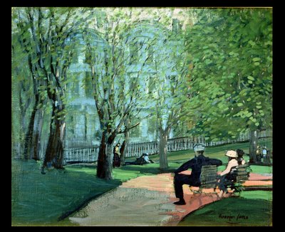 Summer Day, Boston Public Garden, cca 1923 (olej na plátně) od George Benjamin Luks