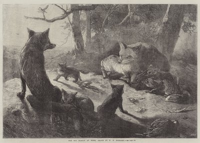 Liščí rodina doma od George Bouverie Goddard