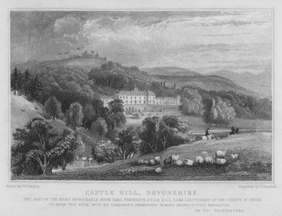 Castle Hill, Devonshire (rytina) od George Bryant Campion