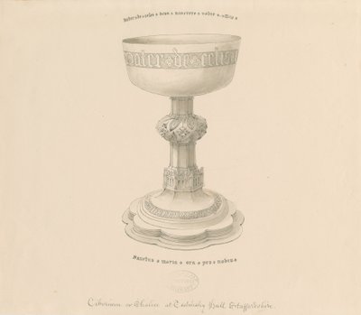 Teddesley Park - Chalice: kresba perem, nd [?19. století] (kresba) od George Buckler