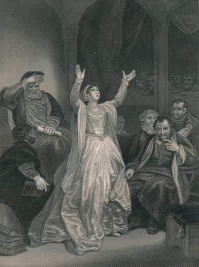 Odsouzení Anny Boleyn, polovina 19. století. od George C. Finden
