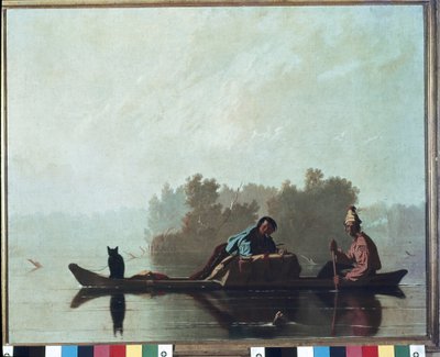 Obchodníci s kožešinami sestupující po toku řeky Missouri od George Caleb Bingham