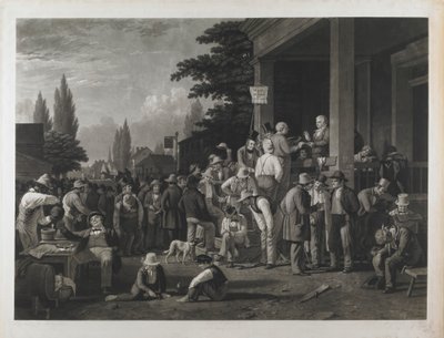 Důkaz 17 z „Krajských voleb“ od George Caleb Bingham