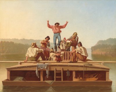 Jolly Flatboatmen od George Caleb Bingham