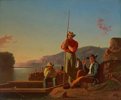 Dřevěná loď od George Caleb Bingham