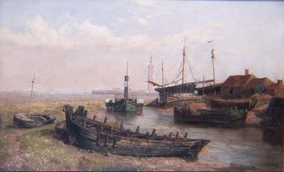 Ústí řeky Freshney u Grimsby v hrabství Lincolnshire od George Cammidge