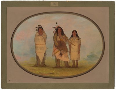 Náčelník Cheyenne, jeho žena a lékař od George Catlin