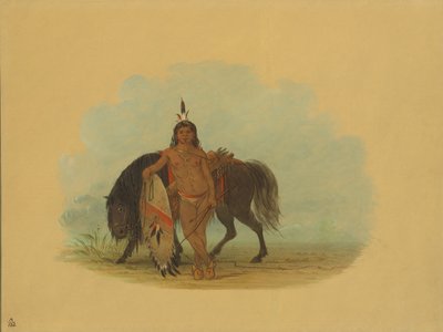 Šajenský válečník odpočívá na svém koni, 18611869. od George Catlin