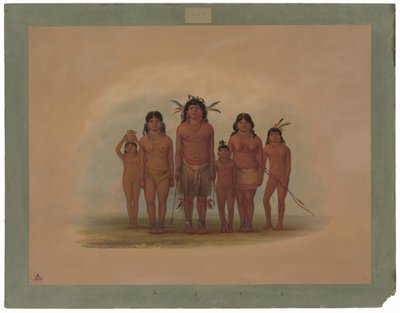 Indiánská rodina Connibo od George Catlin
