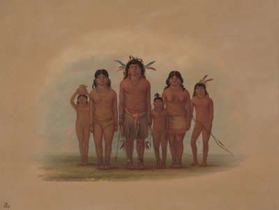 Indická rodina Connibo, 18541869. od George Catlin