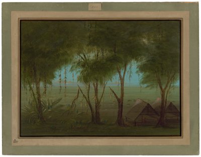 Vesnice Connibo od George Catlin
