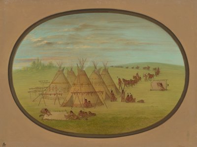 Malá vesnice Siouxů, 18611869. od George Catlin