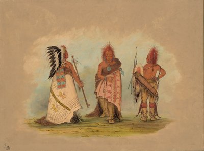 Náčelník Pawnee se dvěma válečníky, 18611869. od George Catlin