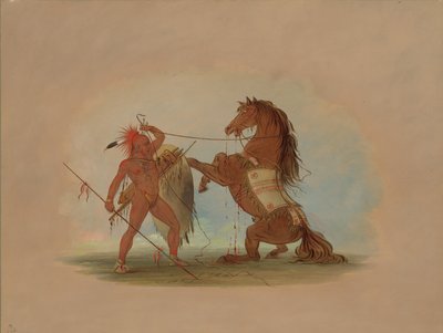 Válečník Pawnee obětující svého oblíbeného koně, 18611869. od George Catlin