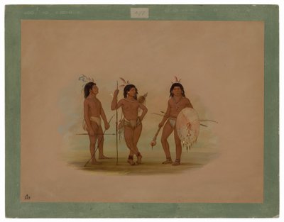 Náčelník Puelchee a dva mladí válečníci od George Catlin