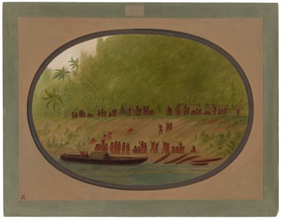 Malá vesnice Orejona od George Catlin