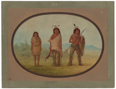 Náčelník Yumy, jeho dcera a válečník od George Catlin