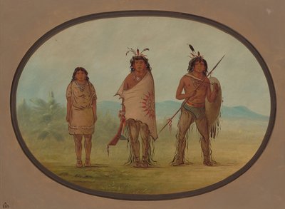 Náčelník Yumy, jeho dcera a válečník, 18551869. od George Catlin