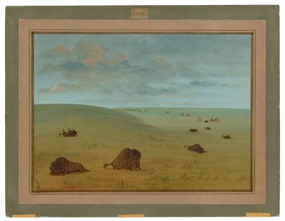 Po Buffalo Chase - Siouxové od George Catlin