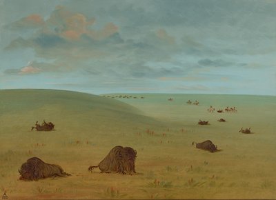 Po Buffalo Chase - Sioux, 18611869. od George Catlin