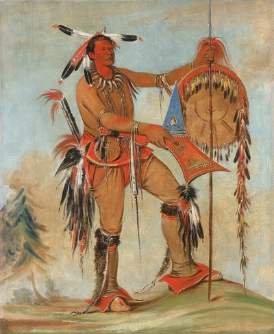 Ah-móu-a, Velryba, jeden z hlavních hrdinů Kee-o-kúk od George Catlin