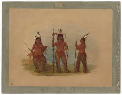 Aleutský náčelník a dva válečníci od George Catlin