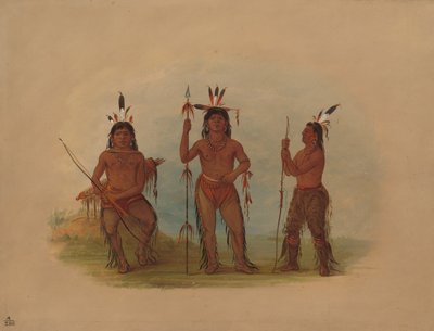 Aleutský náčelník a dva válečníci, 18551869. od George Catlin