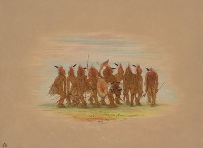 Zábavný tanec - Saukie, 18611869. od George Catlin