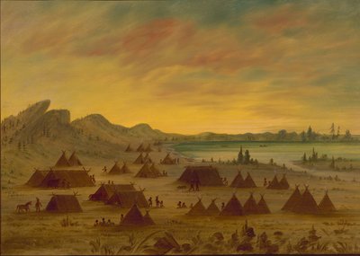 Apachee Village, 18551869. od George Catlin