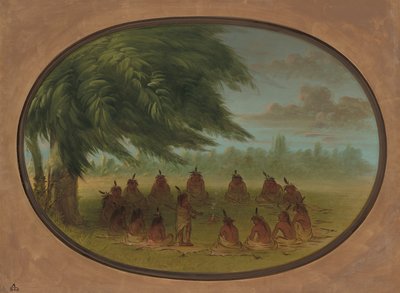 Indiánská rada – Siouxové, 18611869. od George Catlin