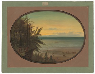 Indiánský žebřík - Indiáni Nayas od George Catlin