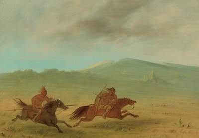 Osage Indian Pursuing a Camanchee, 18611869. od George Catlin