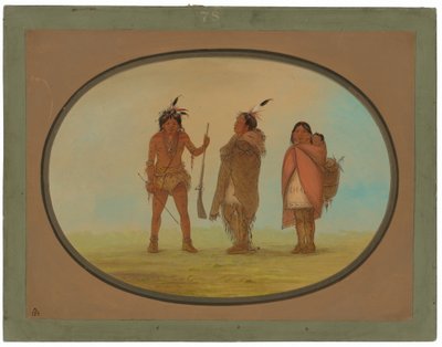 Náčelník Arapaho, jeho žena a válečník od George Catlin