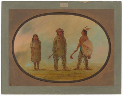Náčelník Athapasca, jeho žena a válečník od George Catlin