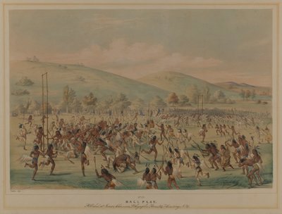 Hra s míčem (La Crosse) od George Catlin
