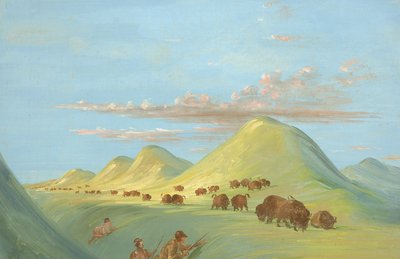 Batiste, Bogard a já se blížíme k Buffalu na Missouri, 1837-1839. od George Catlin
