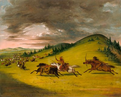 Bitva mezi Siouxy a Sac and Fox od George Catlin