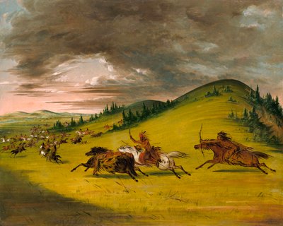 Bitva mezi Sioux a Sac a Fox, 1846-1848. od George Catlin