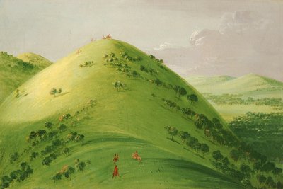 Krásné útesy Prairie Bluffs, Horní Mississippi od George Catlin