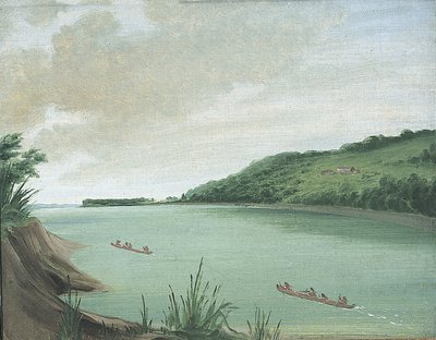 Belle Vue, indiánská agentura majora Doughertyho, 870 mil nad St. Louis od George Catlin