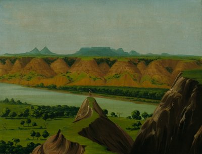Big Bend na horním toku Missouri, 1900 mil nad St. Louis od George Catlin