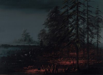 Bivak Sioux War Party, 18611869. od George Catlin