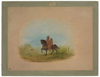 Nevěsta a ženich na koni - Connibo od George Catlin